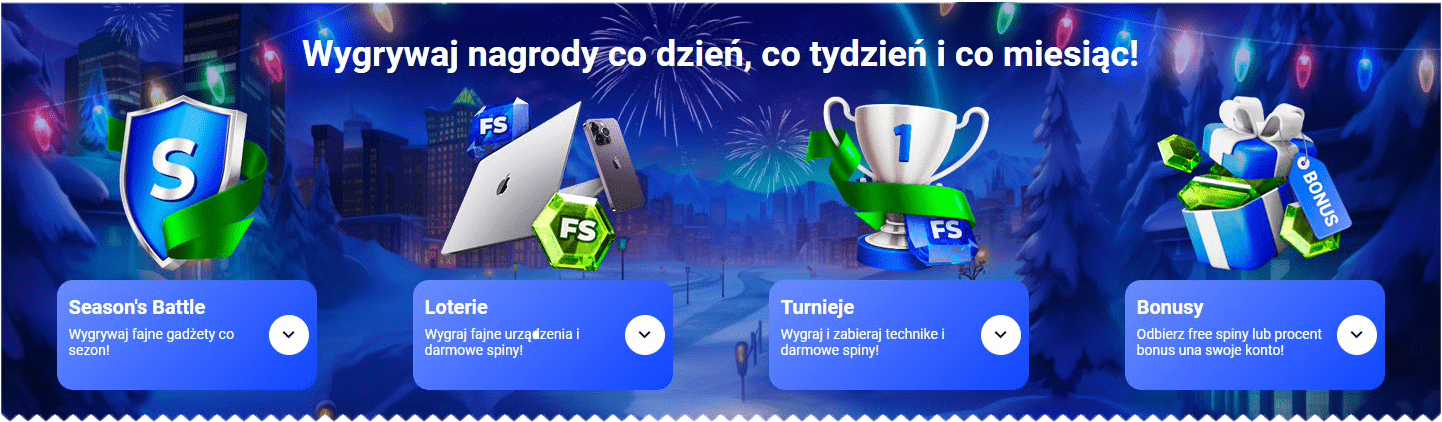 Gracze mogą także uczestniczyć w turniejach, które oferują dodatkowe nagrody np. smartfony czy laptopy dla najbardziej aktywnych uczestników. Tymczasowe promocje, takie jak bonusy za trzecie doładowanie konta, zachęcają do dalszej gry i stwarzają możliwości na jeszcze większe wygrane.